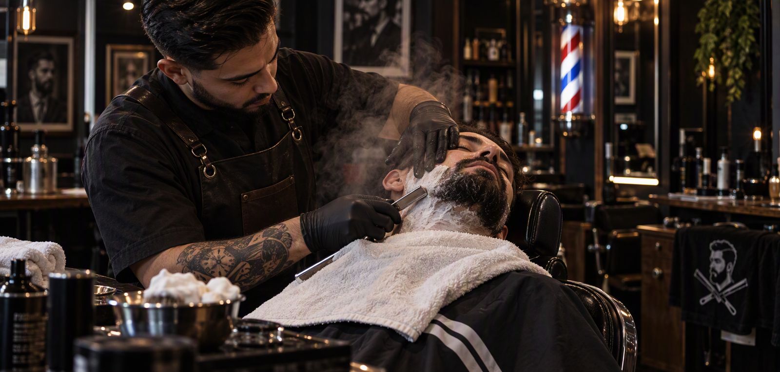 Afeitado clásico en Julio Barber 22